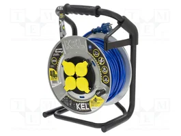 KEL Prolongador de alimentación H07BQ-F 3G1,5mm2 40m azul