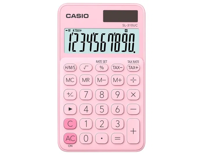 Casio SL-310UC-BU Calculadora de Bolsillo 10 Dígitos Tax +/- Color Azul
