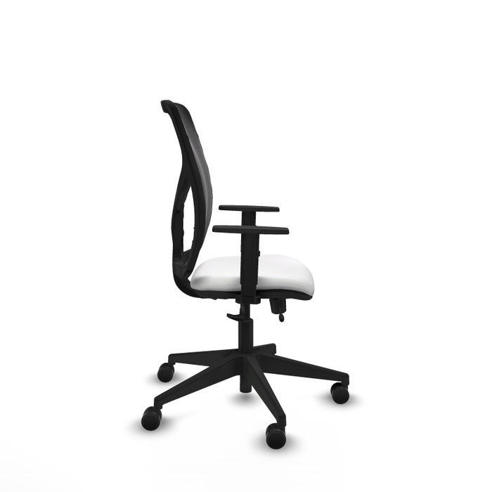 PIQUERAS Y CRESPO Silla de oficina Motilla con mecanismo Sincro/Traslack, Tela Blanca y Malla Negra PIQUERAS Y CRESPO Silla de oficina Motilla con mecanismo Sincro/Traslack, Tela Blanca y Malla Negra