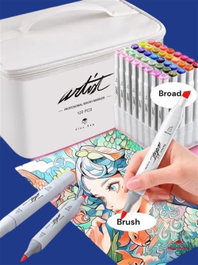 ARTIST BY ALEX BOG Estuche 120 rotuladores professional brush doble punta colores surtidos
