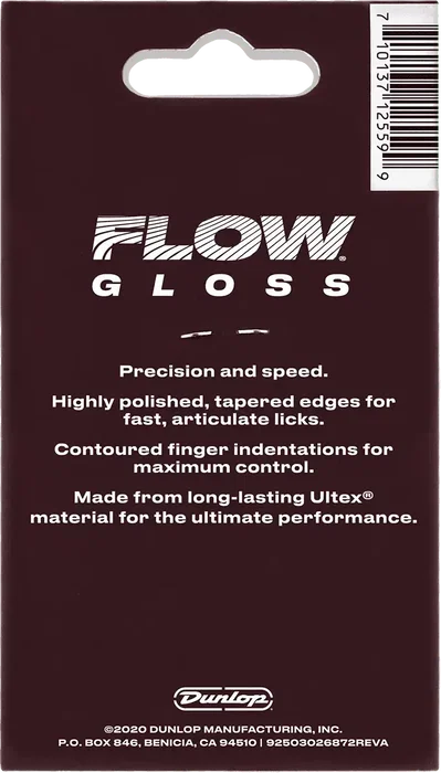Dunlop Pack de 3 Púas Flow Gloss 2.00 mm Ultex para Guitarra - Precisión y Velocidad