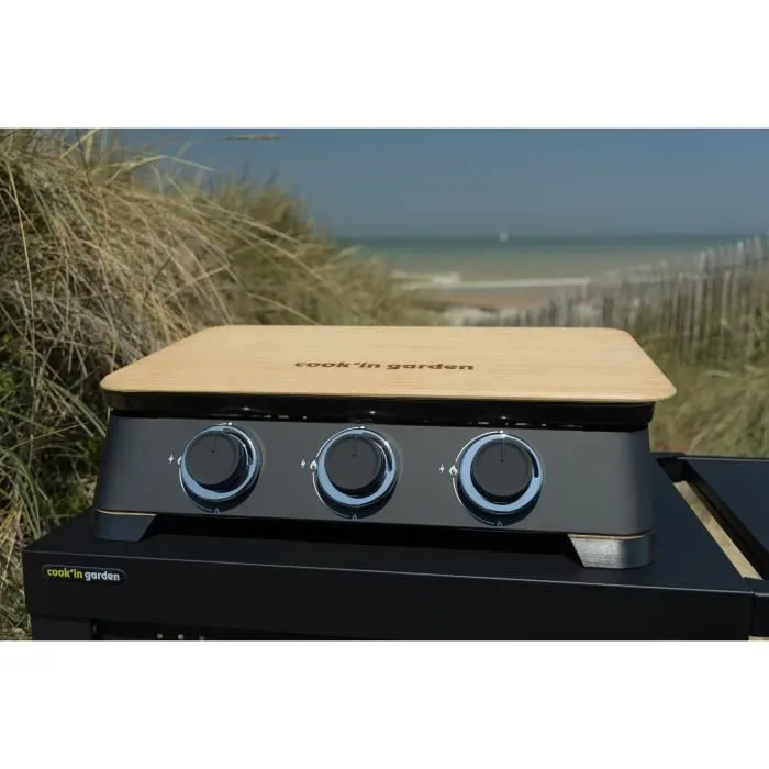 Cook'In Garden PG093 Plancha de gas DUNE 70 con 3 fuegos