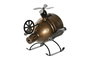 DKD Home Decor Reloj Sobremesa Loft Dorado Negro Metal Pvc Helicopter 2 Unidades 23 x 24 x 18 cm