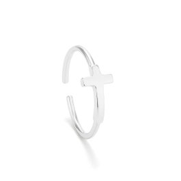 Radiant Anillo Cruz Silver BASICS Gris