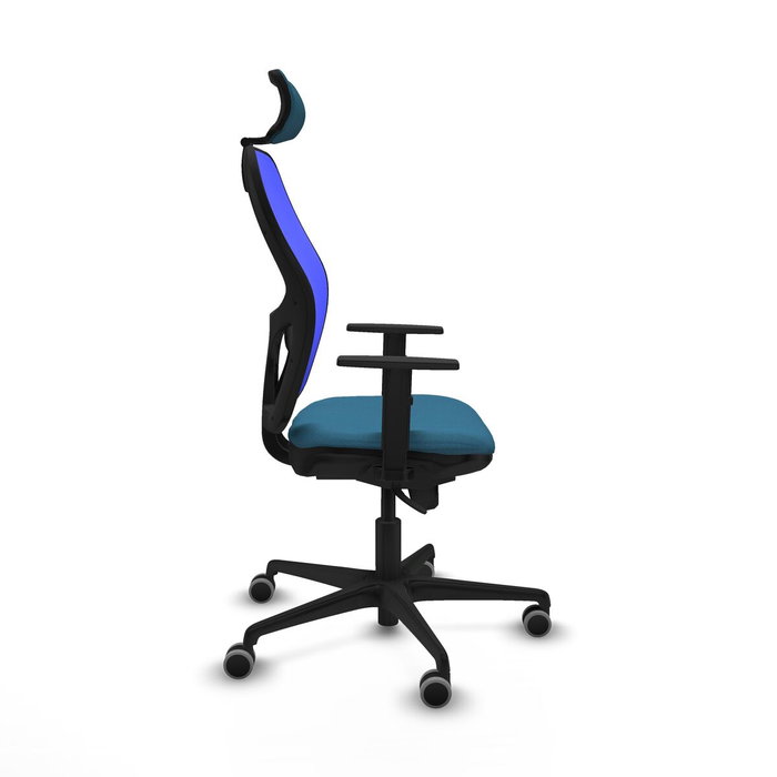 PIQUERAS Y CRESPO Silla de oficina Jorquera con mecanismo Sincro, Verde petróleo y Azul