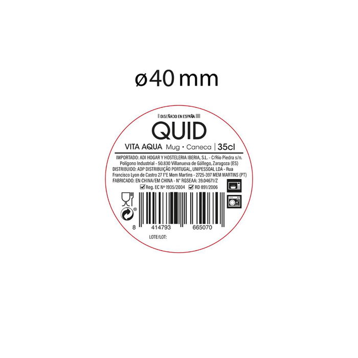 Mug Cerámico Vita Morning Quid 35 cL (12 Unidades) Mug Cerámico Vita Morning Quid 35 cL (12 Unidades)