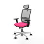 PIQUERAS Y CRESPO Silla de oficina Haches Rosa y Gris