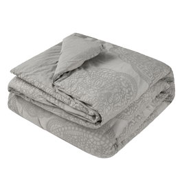 DKD Home Decor Colcha de Algodón Jaquard Gris 180x260 cm