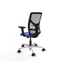 PIQUERAS Y CRESPO Silla de oficina Motilla con mecanismo Sincro/Traslack, Azul claro y Gris