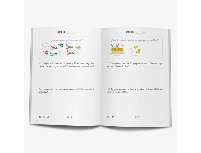 Rubio Cuaderno problemas nº 10 para el desarrollo intelectual del alumno y complemento educativo