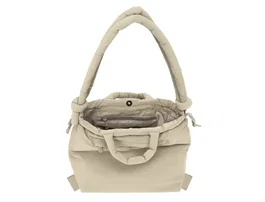 Safta Bolso Mochila Moos Capsula Acolchado Beige Claro
