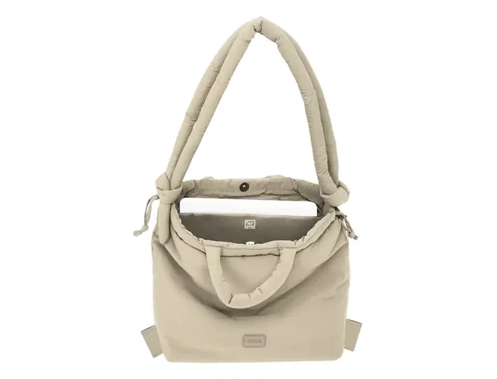 Safta Bolso Mochila Moos Cápsula Beige Claro 31x40x17 cm