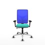 PIQUERAS Y CRESPO Silla de oficina Motilla Turquesa y Azul