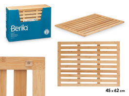 Berilo Alfombrilla Antideslizante Bambú Natural 45 x 62 cm (Set de 12)
