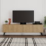 Hanah Home Soporte TV Dune Roble 180x50x29.6 cm Moderno Industrial Escandinavo
