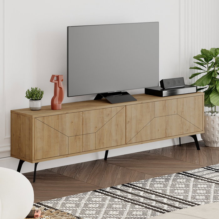 Hanah Home Soporte TV Dune Roble 180x50x29.6 cm Moderno Industrial Escandinavo Hanah Home Soporte TV Dune Roble 180x50x29.6 cm Moderno Industrial Escandinavo