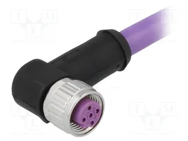 HARTING Conector M12 Hembra 4 Pines Angular 90° con Cable 2m