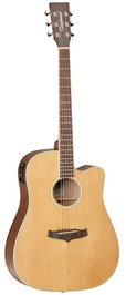 Tanglewood Guitarra Dreadnought Electrificada con Cutaway TW5CENA