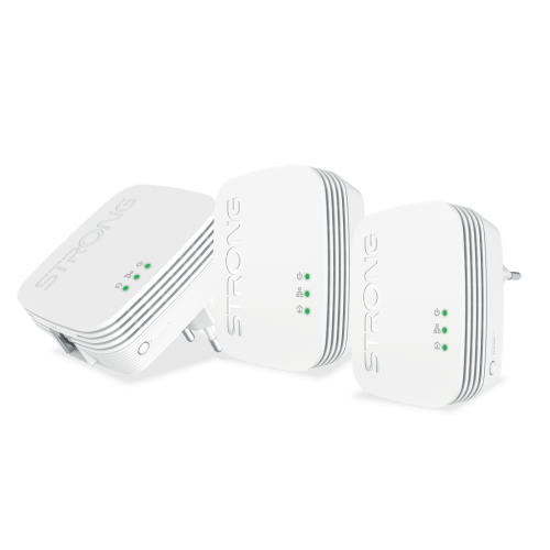 Strong Powerline 600 Triple Pack Mini 600 Mbit/s Blanco