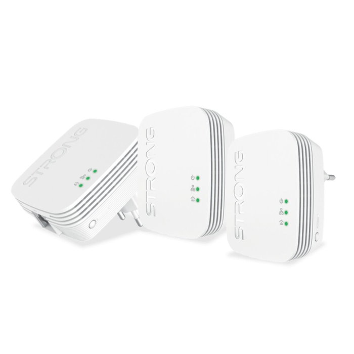 Strong Powerline 600 Triple Pack Mini 600 Mbit/s Blanco