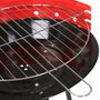 Barbacoa Negro Rojo 34 x 34 x 55 cm