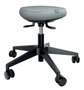 LEITZ Ergo Active Taburete con Asiento Acolchado Gris y Base Negra