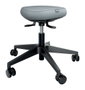 LEITZ Ergo Active Taburete con Asiento Acolchado Gris y Base Negra