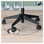 LEITZ Ergo Active Taburete con Asiento de Espuma y Ruedas, Gris Oscuro