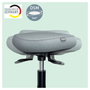 LEITZ Ergo Active Taburete con Asiento de Espuma y Ruedas, Gris Oscuro