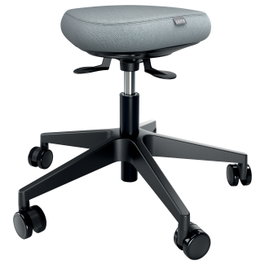 LEITZ Ergo Active Taburete con Asiento de Espuma y Ruedas, Gris Oscuro