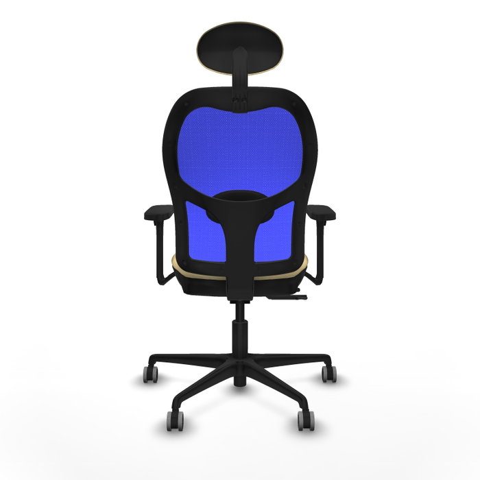 PIQUERAS Y CRESPO Silla de oficina Jorquera con mecanismo Sincro/Traslack Crema y Azul PIQUERAS Y CRESPO Silla de oficina Jorquera con mecanismo Sincro/Traslack Crema y Azul