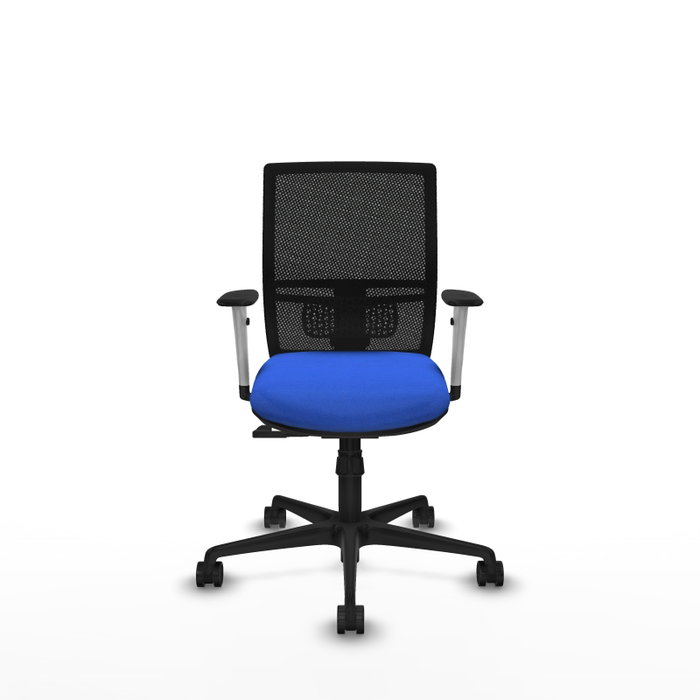 PIQUERAS Y CRESPO Silla de oficina Yunquera con mecanismo Sincro, Azul y Negro