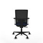 PIQUERAS Y CRESPO Silla de oficina Yunquera con mecanismo Sincro, Azul y Negro