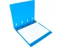 Liderpapel Carpeta con 4 Anillas Mixtas 25mm Azul con Recambio A4 Cuadriculado