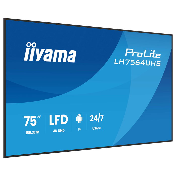 iiyama ProLite LH7564UHS-B1AG 75 Pulgadas 4K UHD Android 14