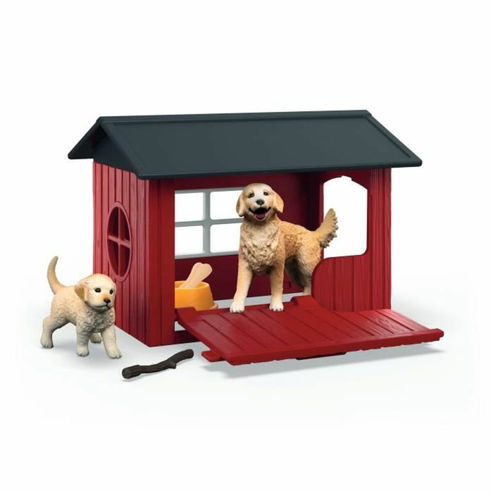 Schleich Caja para caseta para perros con Golden Retriever Farm World