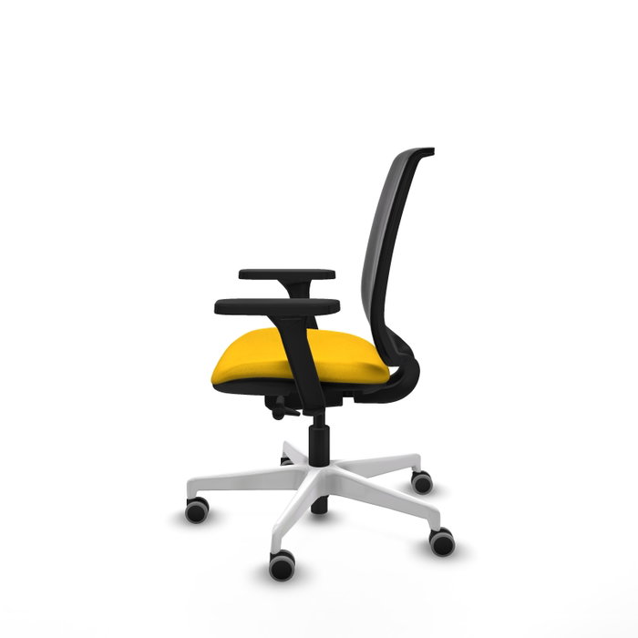 PIQUERAS Y CRESPO Alares traslack malla negra bali amarillo brazos 3D base blanca PIQUERAS Y CRESPO Alares traslack malla negra bali amarillo brazos 3D base blanca