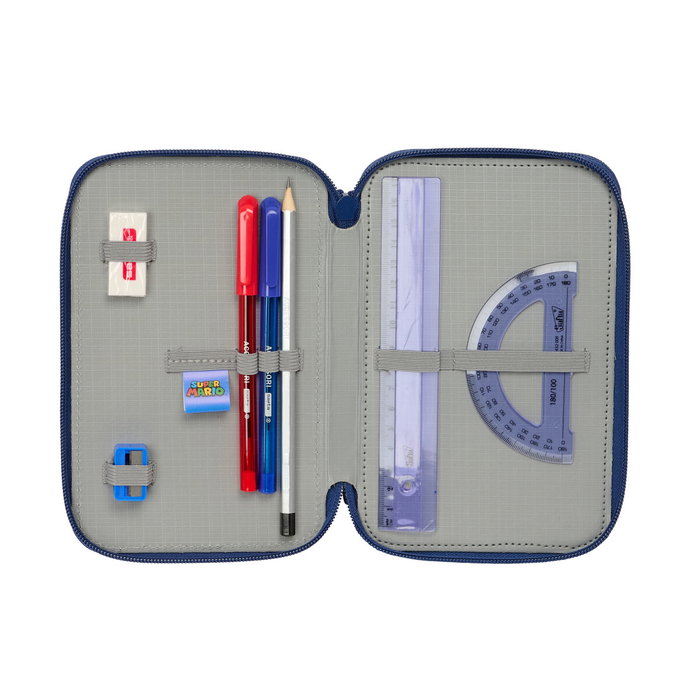 SAFTA Estuche Plumier Triple Super Mario Mamma Mia 37 piezas