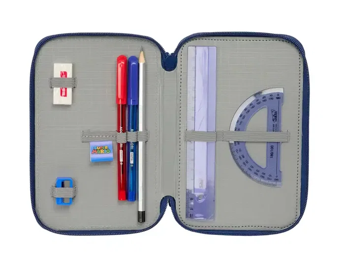 SAFTA Estuche Plumier Triple Super Mario Mamma Mia 37 piezas