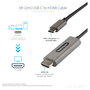 StarTech.com Cable USB-C a HDMI 4K 60Hz HDR10 de 2m, Negro/Plata