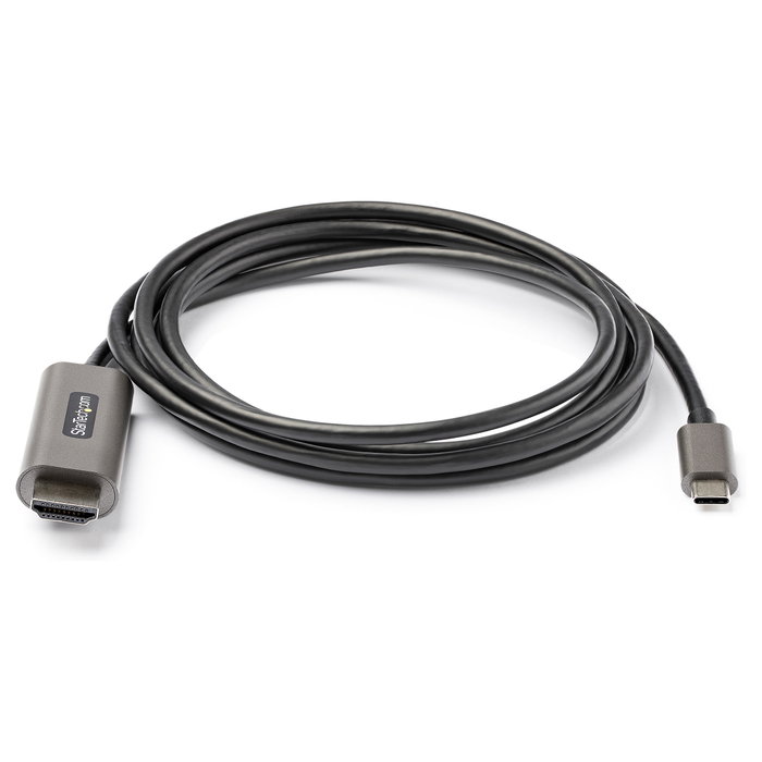 StarTech.com Cable USB-C a HDMI 4K 60Hz HDR10 de 2m, Negro/Plata StarTech.com Cable USB-C a HDMI 4K 60Hz HDR10 de 2m, Negro/Plata
