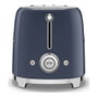 Smeg TSF01NBEU Tostadora 2 Ranuras, Navy Blue, Acero Inoxidable, 6 Niveles de Tostado, 950W