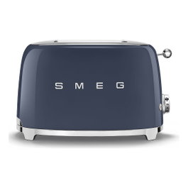 Smeg TSF01NBEU Tostadora 2 Ranuras, Navy Blue, Acero Inoxidable, 6 Niveles de Tostado, 950W