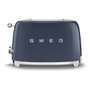 Smeg TSF01NBEU Tostadora 2 Ranuras, Navy Blue, Acero Inoxidable, 6 Niveles de Tostado, 950W