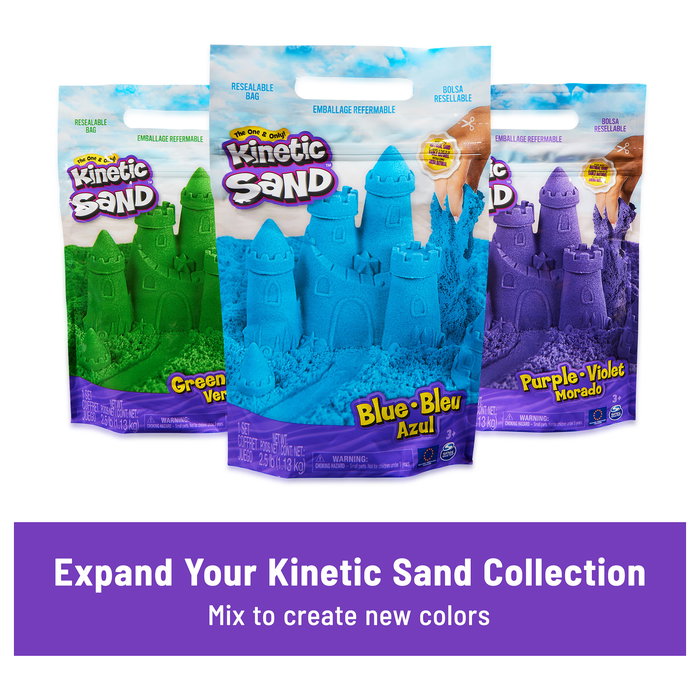 SPIN MASTER Kinetic Sand Mold n' Flow Set - 680g de Arena de Juego Sensorial con Moldes y Herramientas para Niños a Partir de 3 Años