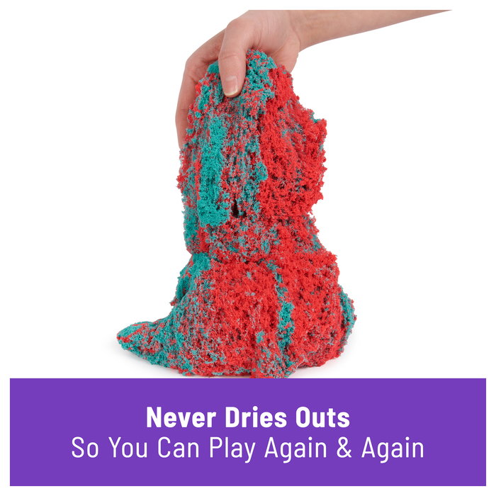 SPIN MASTER Kinetic Sand Mold n' Flow Set - 680g de Arena de Juego Sensorial con Moldes y Herramientas para Niños a Partir de 3 Años