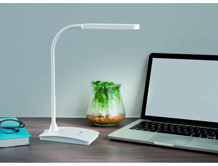 Maul Lámpara de Escritorio LED 5W 616lm Panel Táctil Doble Brazo Luz Ajustable Blanca