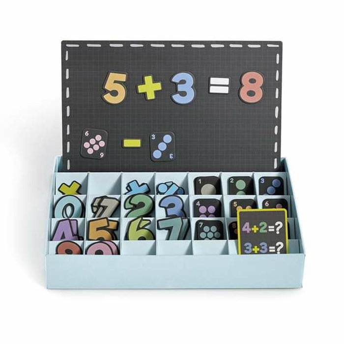 APLI KIDS Juego Magnético Números con 51 imanes y 15 fichas de ejemplos de matemáticas