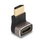 DeLOCK Adaptador HDMI Macho a Hembra 90° Abajo 8K 60 Hz Gris Metal 60085