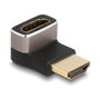 DeLOCK Adaptador HDMI Macho a Hembra 90° Abajo 8K 60 Hz Gris Metal 60085